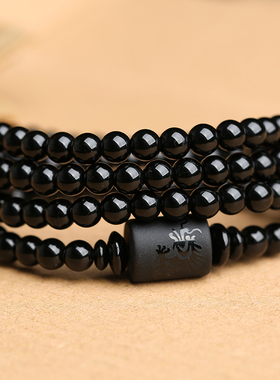 黑曜石水晶手链日韩配饰礼物