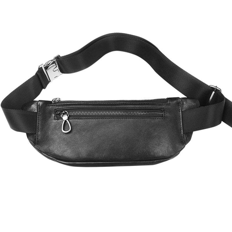 薄贴身腰包真头层羊皮斜挎手机胸包 心飞扬箱包男士包袋