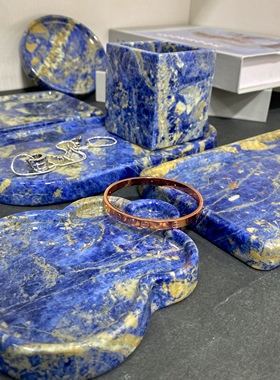 奢石家居托盘玻利维亚蓝独特奢石