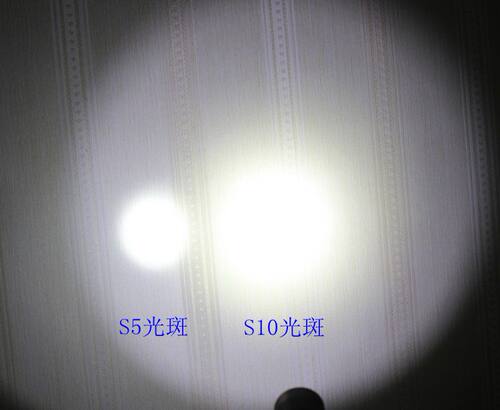 S5升级款S10强光手电筒 铝光杯 R5高亮灯泡 五档定焦 可充电远射 - 图2