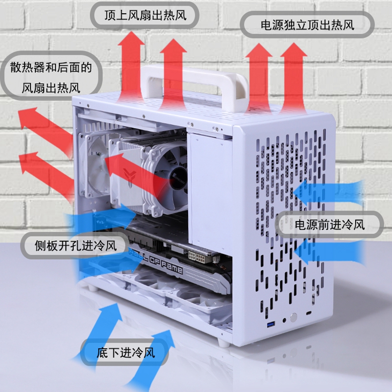 魔神M60P升级版迷你ITX小机箱ATX手提K39T40 K66桌面小主机便携A4 - 图2