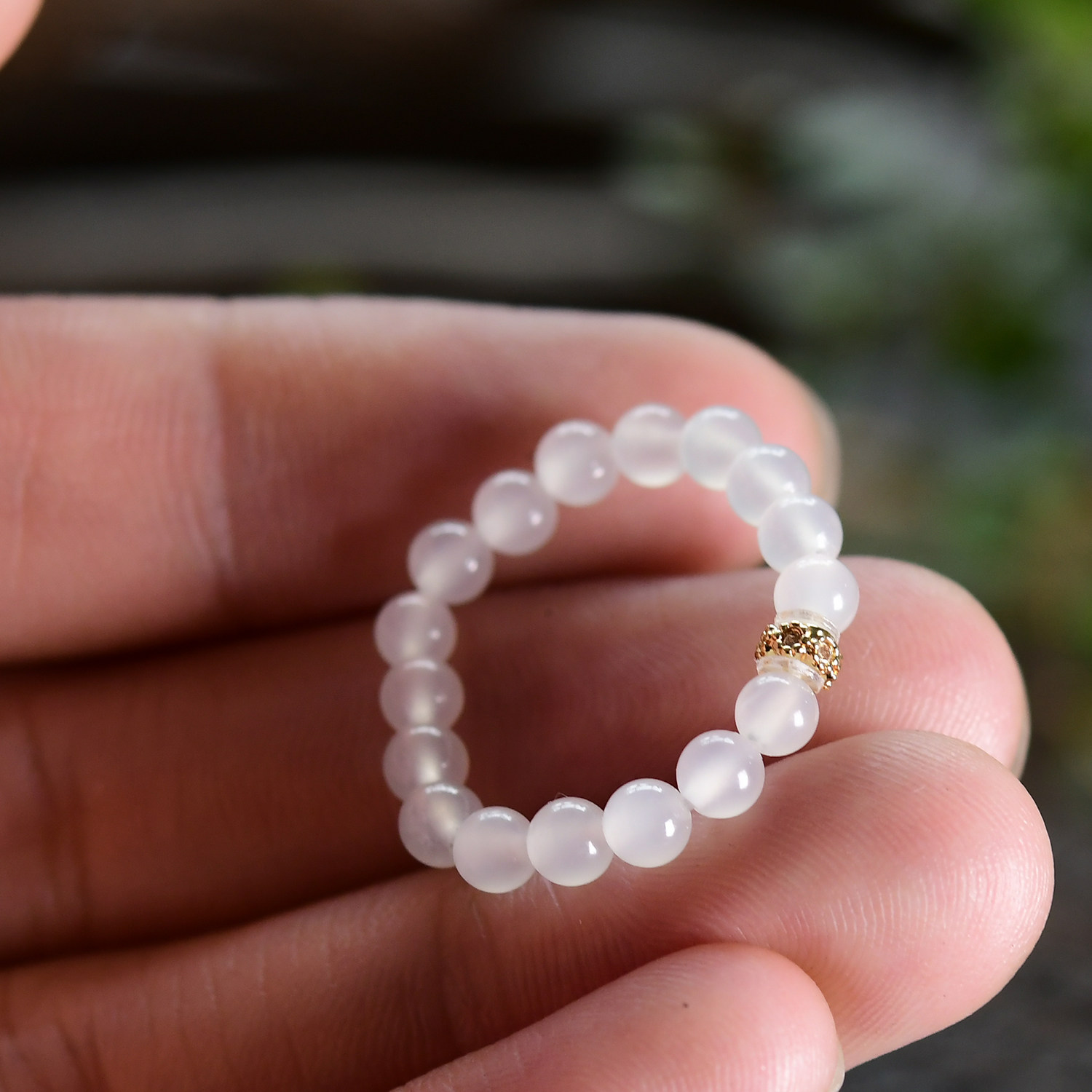 Natural Hetian jade white jade round beads millet beads ring ring white loose beads jade design for men and women with certificates