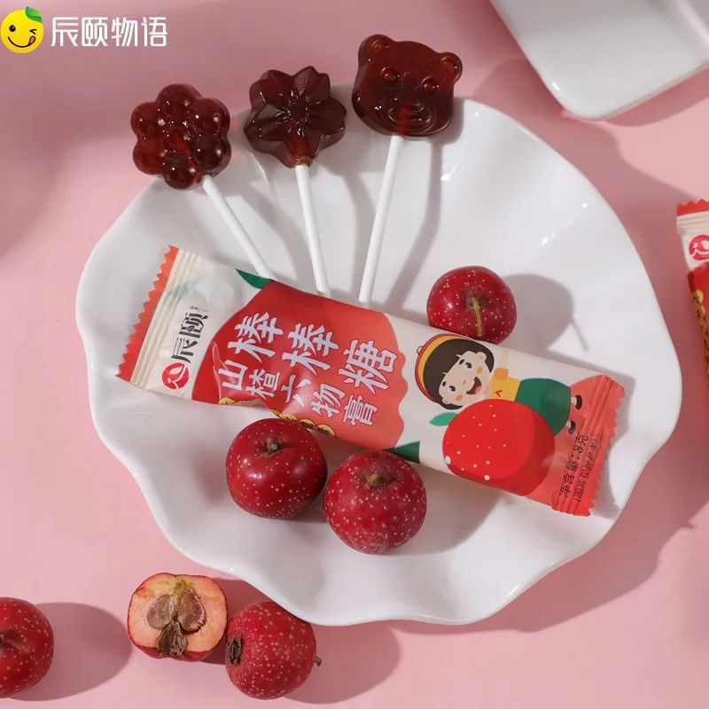 辰颐物语山楂六物膏棒棒糖幼儿童宝宝零食无添加开胃糖果鸡内金糖 - 图1
