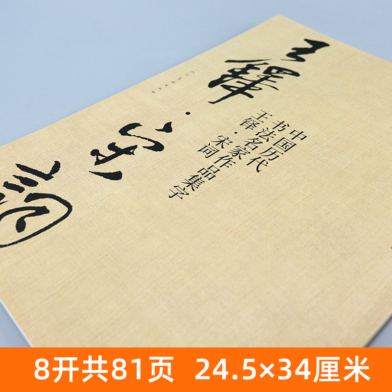 【大尺寸8开】王铎集字宋词行书 中国历代书法名家作品集字古诗词江锦世编 简体对照楷行草临帖毛笔书法字帖王铎书法全集人民美术 - 图0