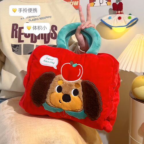 默默爱 抱枕毯子二合一被子两用圣诞礼物办公室午睡枕头车载加厚 - 图0