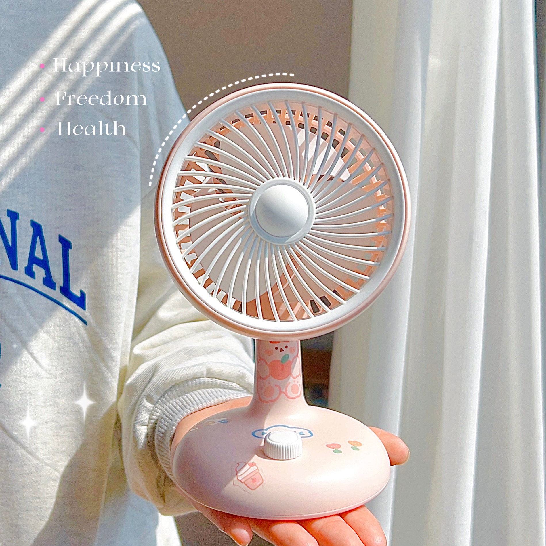 mini迷你小风扇usb可充电强力手持卡通可爱宿舍床头书桌电扇