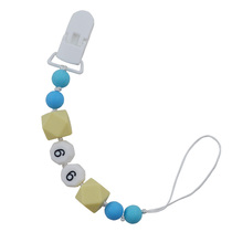 (Custom-made Pacifier Chain) Outlet Food Grade Bite Glue Solid Tooth Instrumental Chain Pacification Pacifier Anti-Drop Chain