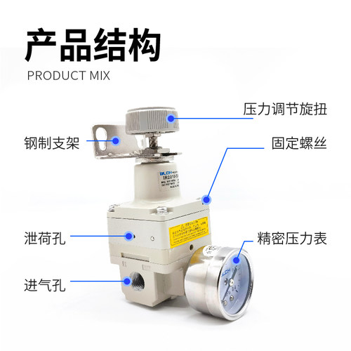 BLCH百灵气动精密调压阀IR2000-02BG减压阀IR2020-02BG/IR1020-01 - 图2