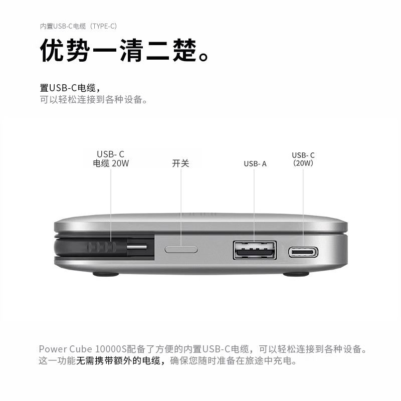 mipow充电宝10000毫安20W快充移动电源旗舰店官方正品超大容量22.5W便携适用iphone15promax华为小米苹果专用 - 图1