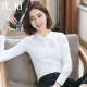 Modal white shirt women's long sleeve interview slim shirt