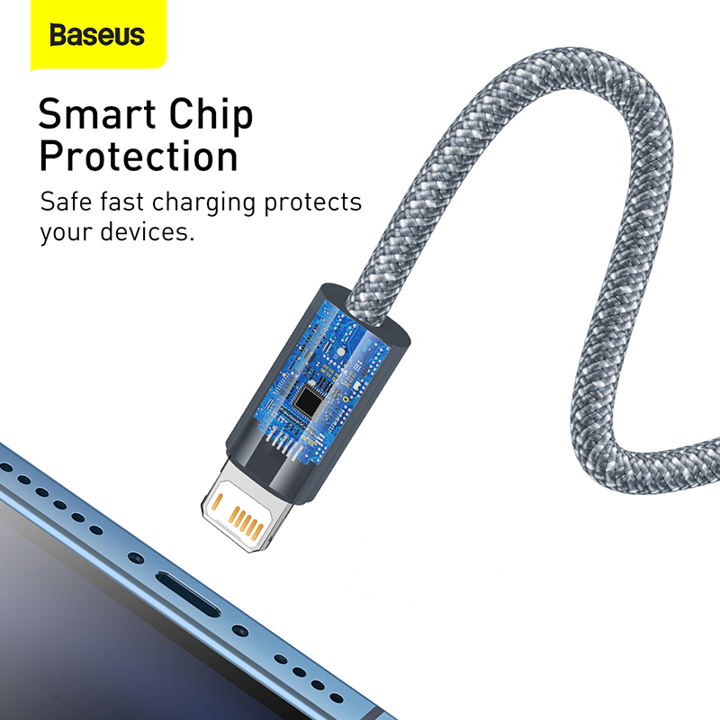 Baseus 2.4A USB Cable Charging Data适用于iPhone14数据线13苹果充电器线PD20W快充12手机平板Lighting接口 - 图2