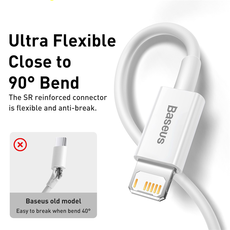 Baseus USB Cable Data Wire Cord Charger Cable 2.4A快充数据线USB转Lightning适用于苹果手机耐用充电线 - 图1