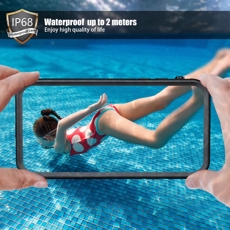 Waterproof Case适用于iPhone11Pro Max塑料PC防水防摔防尘手机防水壳海边游泳池水上世界水下高清拍照三防壳 - 图0