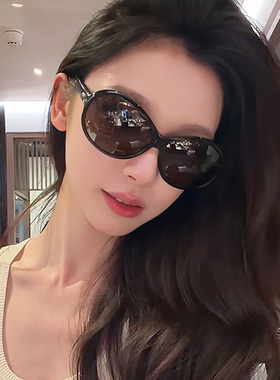易梦玲同款复古老钱风近视墨镜女