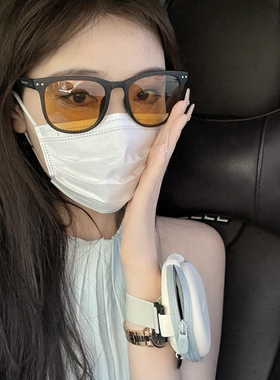 近视墨镜大框网红素颜女折叠茶色