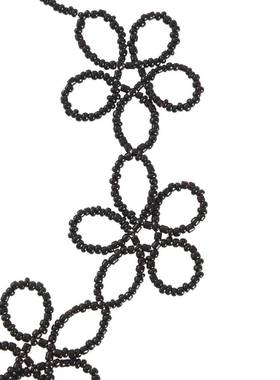 串珠米珠花朵女手作项链