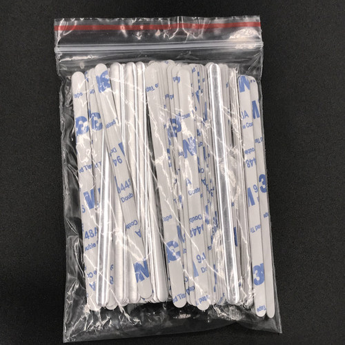 铝制自粘贴背胶口罩铝条n95扎线带鼻贴鼻梁条线扁型512双面胶 - 图1