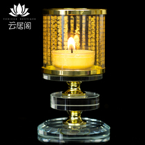 Great Compassion Mantra Crystal Butter Lamp Holder Butter Lamp Holder Lamp Shade for Buddha Lamp Household Candlestick for Lamp Ornaments