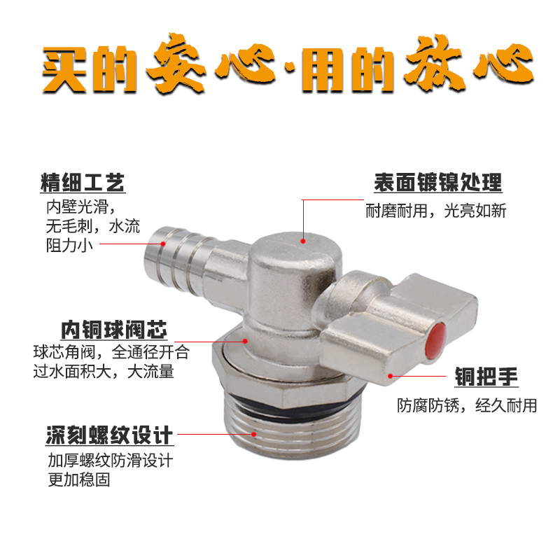 地热分水器放水阀门地暖1寸排水铜阀DN25全铜热水嘴排污阀大流量 - 图1