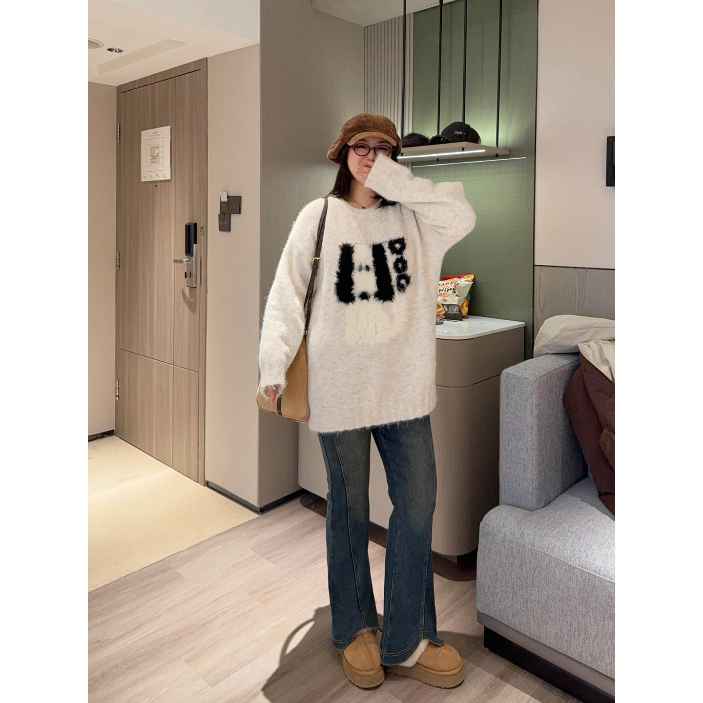 VOGANA戛纳家大码女装减龄韩女暖冬舒适慵懒松弛休闲狗狗厚毛衣,淘宝优惠券,粉丝福利购,淘宝优惠卷