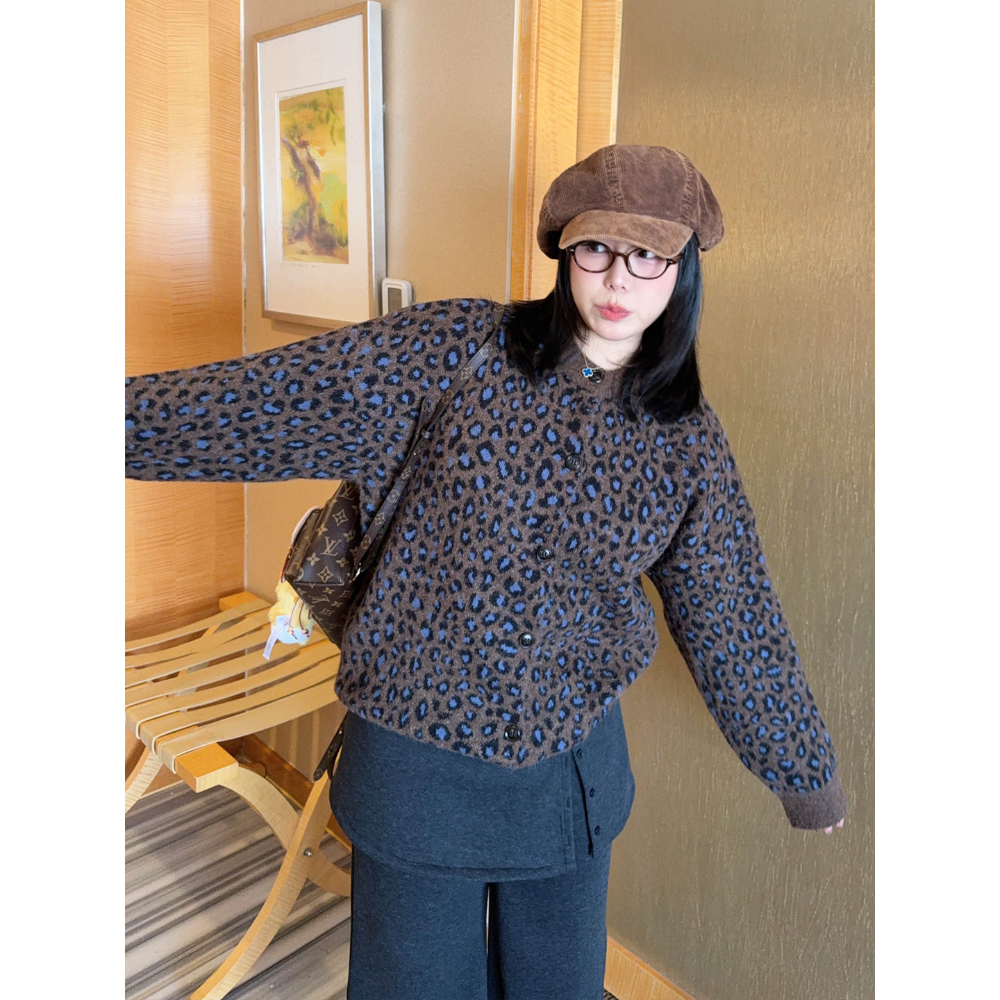 VOGANA戛纳家大码女装时髦懒人chic加绒保暖遮胯真两件屁帘微喇裤,淘宝优惠券,粉丝福利购,淘宝优惠卷