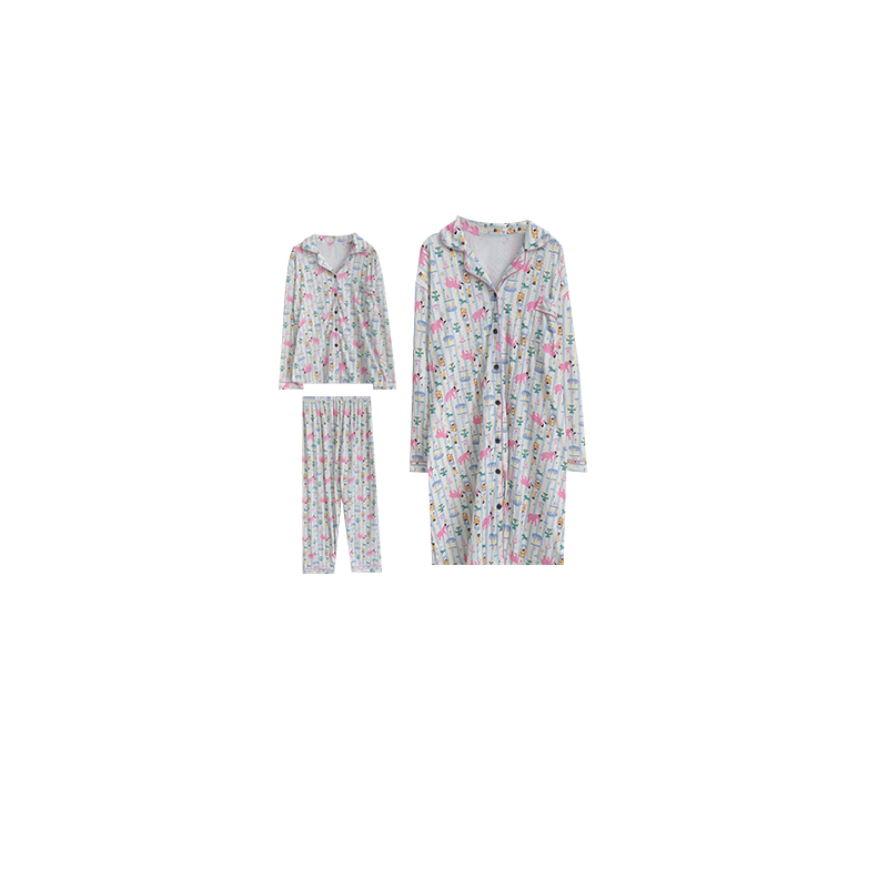 vogana戛纳家大码睡衣韩系减龄软糯家居服套装宽松200斤懒人睡裙 - 图3