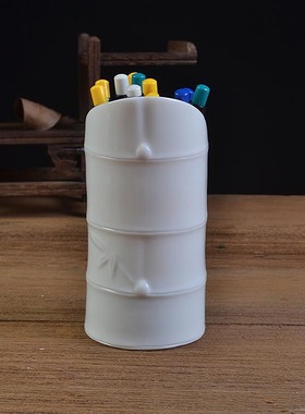 陶瓷简约笔筒家居书房办公室摆件