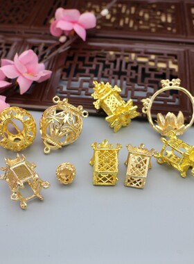 栗子家合金手工凉亭吊坠