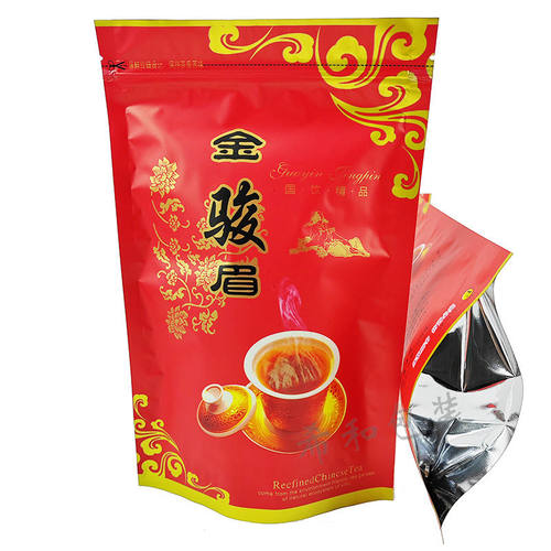 250g装红茶金骏眉包装袋子 自封口 内置拉链 半斤装红茶密封袋 - 图3