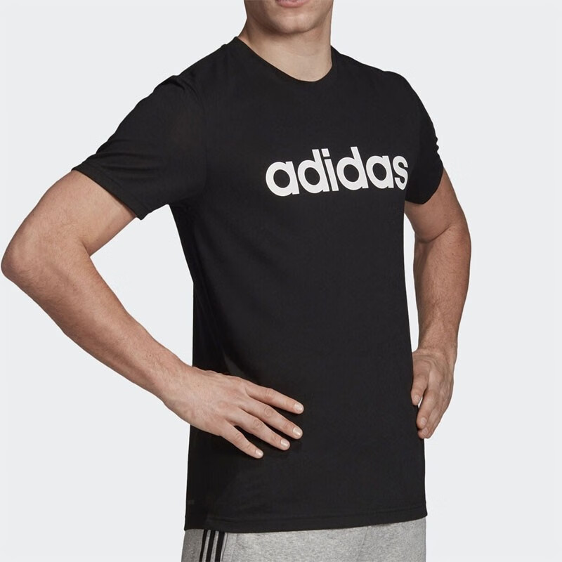 Adidas阿迪达斯正品男子运动休闲T恤圆领短袖logo经典半袖EI5655 - 图0