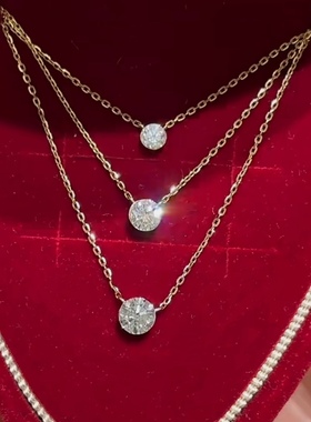 回馈款～赵露思同款一滴泪项链莫桑石爆闪日常百搭项s925纯银镀金