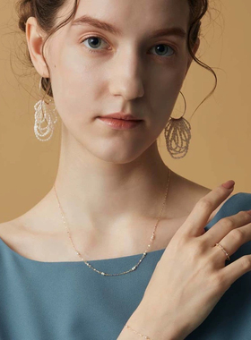 回馈款维多利亚日系轻奢小众设计感菱形珍珠戒指s925银镀金指环