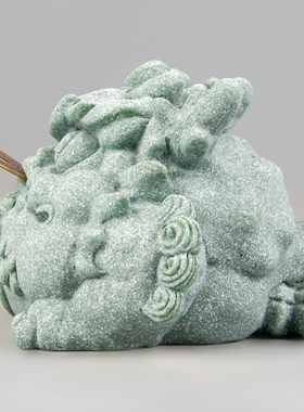 逗兽记青砂石摆件国潮桌面茶宠