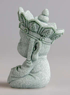 逗兽记青砂石摆件国潮桌面茶宠