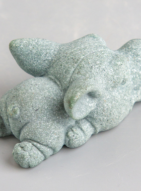 逗兽记青砂石新中式桌面摆件