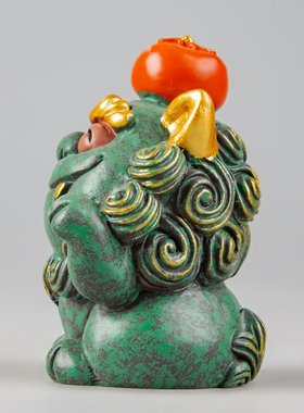 逗兽记青砂石摆件国潮桌面茶宠