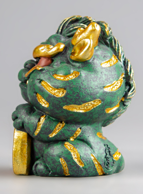 逗兽记青砂石摆件国潮桌面茶宠