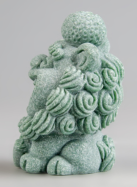 逗兽记青砂石摆件国潮桌面茶宠