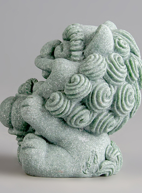 逗兽记青砂石摆件国潮桌面茶宠