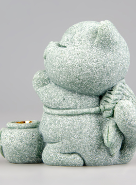 逗兽记青砂石摆件国潮桌面茶宠