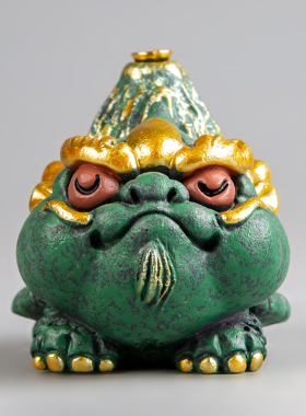 逗兽记青砂石摆件国潮桌面茶宠