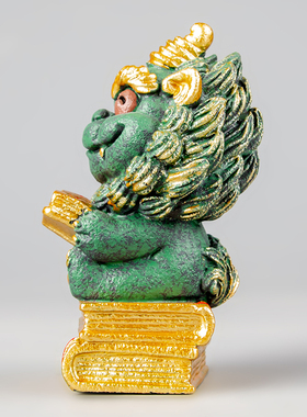 逗兽记青砂石摆件国潮桌面茶宠