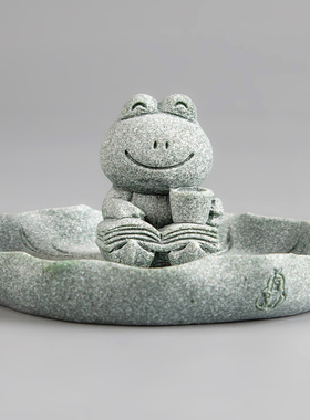 逗兽记青砂石新中式桌面摆件