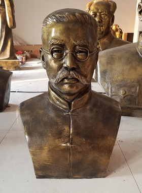 玻璃钢校园名人伟人革命风半身像