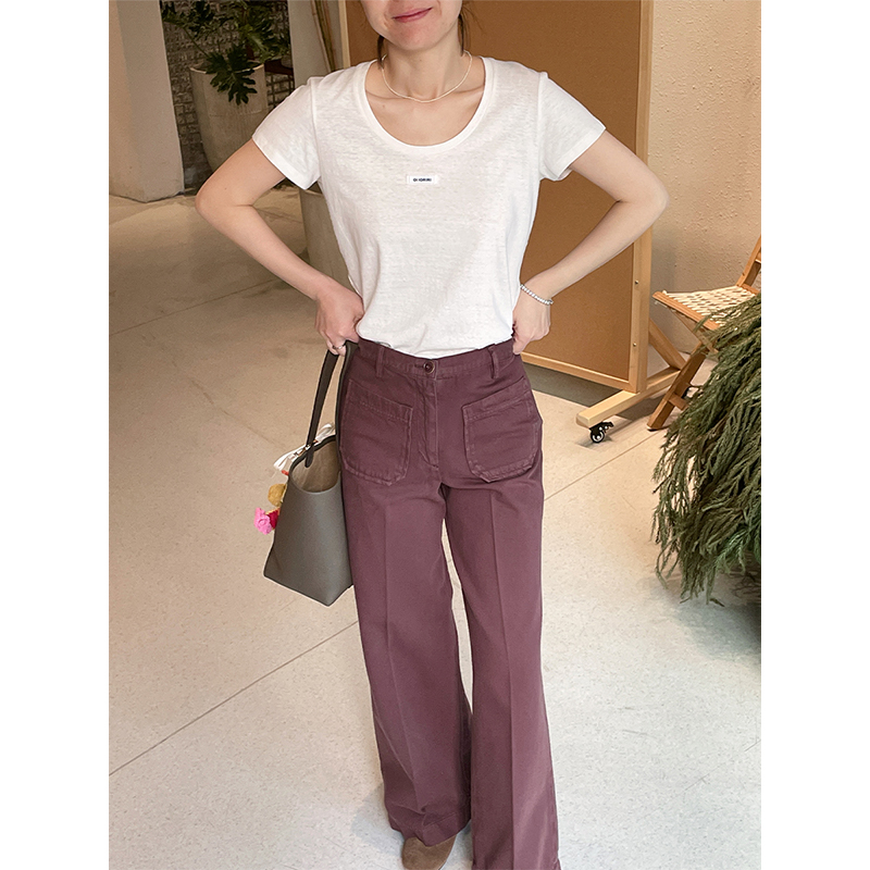 【现货】设计师品牌SESSUN 25PS休闲百搭直筒裤JULY - 图0