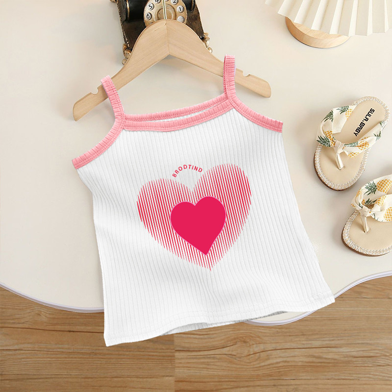 2024新款儿童纯棉女童洋气吊带百搭洋气无袖上衣宝宝夏季时髦衣服,淘宝优惠券,粉丝福利购,淘宝优惠卷