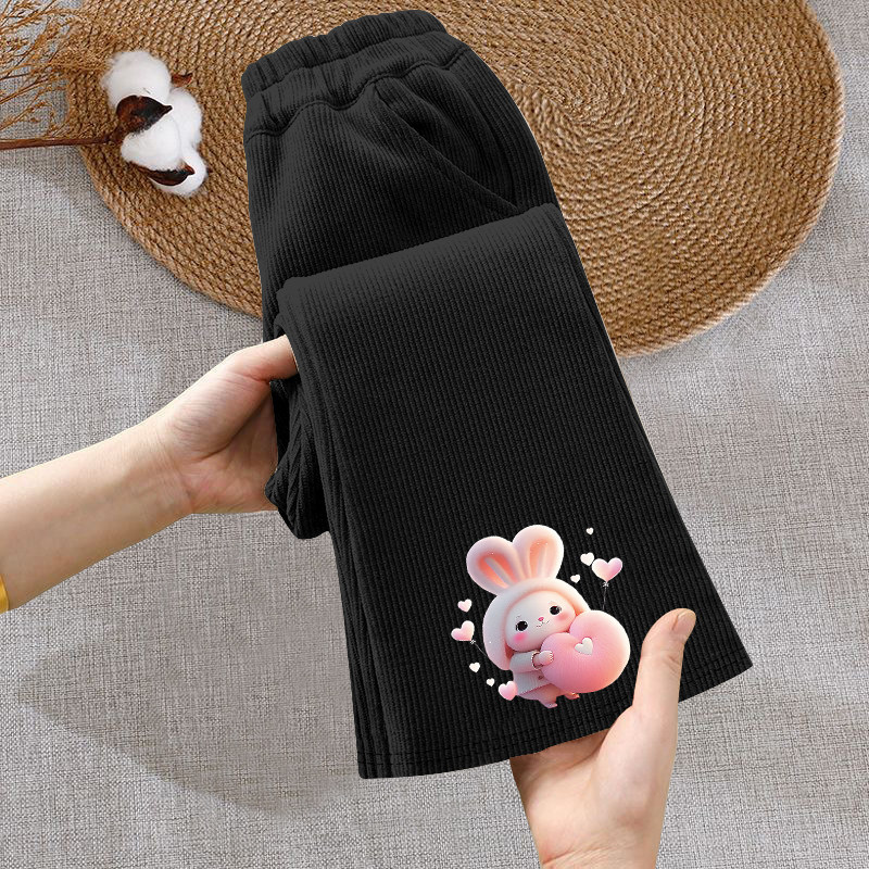 女童裤子喇叭裤春秋2025新款儿童洋气中大童女孩休闲阔腿灯芯绒裤,淘宝优惠券,粉丝福利购,淘宝优惠卷