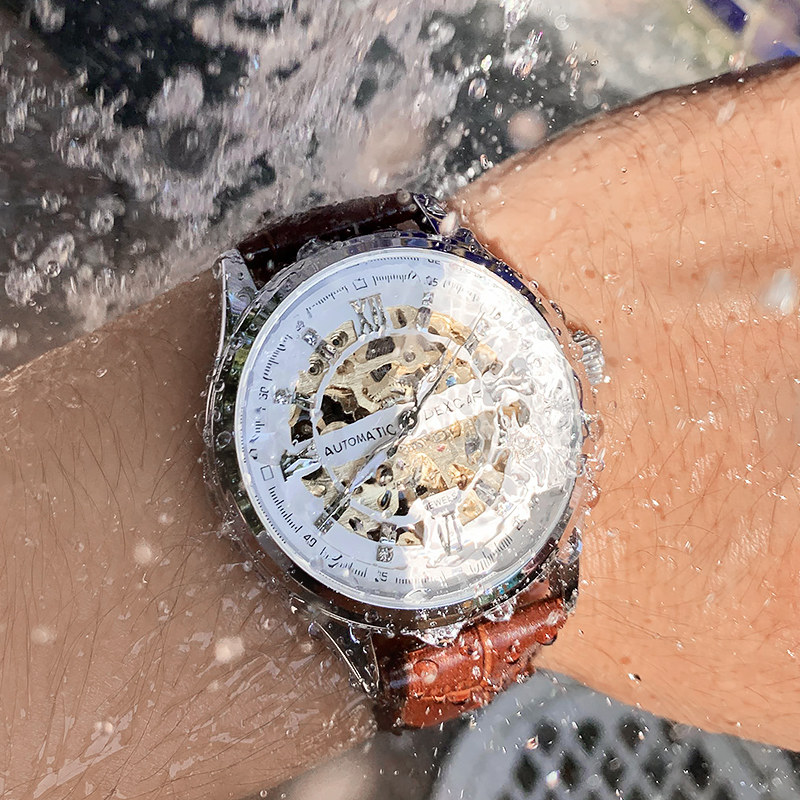 新概念男士全自动镂空潮流机械表 度卡国产腕表