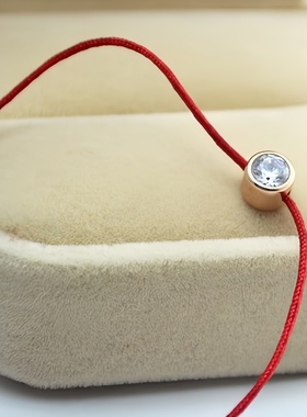 本命年红绳单钻手绳女简约小众