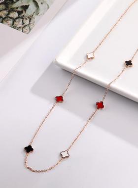 四叶草项链轻奢高级感精致不褪色